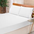 Jogo De Cama Ponto Palito Percal 180 Fios Elegance Casal 03 Peças - Branco - Bia Enxovais