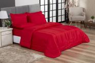 Jogo de Cama Primor Queen Kit 6 Pçs Vermelho Casa Dona