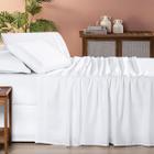 Jogo de Cama Queen 200 Fios Detalhe Bordado Allegra 04 PeçasBranco Neve