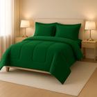 Jogo de Cama Queen 6 Peças com Edredom Dupla Face Macio e Confortável Casa Dona