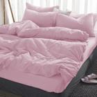 Jogo de cama rosa casal king 4 pç com edredom 280x280cm - Casa Da Fama