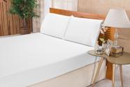 Jogo de Cama Solteiro Elegance 2 Peças Percal 180 Fio Branco - Bordados Ls