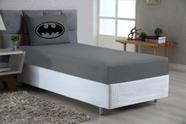 Jogo de cama solteiro estampado 02 peças batman - cinza infantil