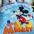 Jogo De Cama Solteiro King Infantil Mickey ul 4 Peças