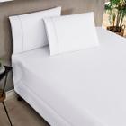 Jogo de Cama Solteiro Percale 200 Fios Ponto Palito Elegance 02 Peças Branco