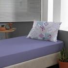 Jogo de Cama Solteiro Slim Malha 100% Algodao 02 Peças Edromania Lovely - Lavanda