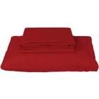 Jogo De Cama Solteiro Top Line Liso 180 Fios Vermelho