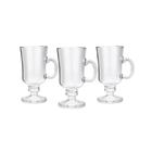 Jogo De Caneca Vidro 3 Peças 240Ml Irish Coffee