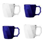 Jogo de Canecas Cerâmicas 4 peças Louça Café da Manha Cores Variadas