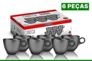 Jogo De Canecas De Vidro 170ml Com 6 Peças