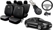 Jogo de Capa Citroen C5 2001 a 2013 + Chaveiro + Capa de Volante Personalizada e Exclusiva