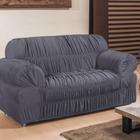 jogo de capa de sofa 2 e 3 lugares c/ elasticos malha gel Marrom