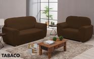 Jogo de Capa de Sofa 2 e 3 Lugares Coladinha s/ elasticos Malha Gel