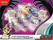 Jogo de cartas colecionáveis Pokémon Mimikyu ex Box com 4 boosters