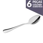 Jogo de Colher Sobremesa aço inox 6 Peças Aço Inox Gourmet Mix