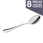 Jogo de Colher Sobremesa Aço Inox 8 Peças Gourmet Mix