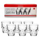 Jogo De Copo De Vidro Dose / Shot Caveira Drink Whisky 6 Un