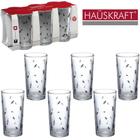 Jogo de copo de vidro long drink formiguinha 6 peças 230ml - HAUSKRAFT