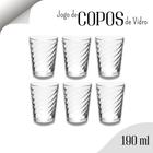 Jogo De Copos De Vidro 190 Ml - Kit C/06 - Nybc