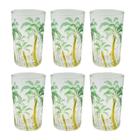 Jogo De Copos Palm Tree 6 Peças 350ml em Vidro Kehome