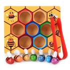 Jogo de correspondência de abelhas e colmeias Baby Color Sensory Treinamento Precoce Brinquedo Educacional - Multicolor - Jiezhirong Information