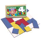 Jogo de dominó das 4 cores em madeira - simque - 322
