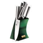 Jogo de Facas Faqueiro com Suporte Aço Inox Presente Chef Profissional Santoku Utensilios Cozinha Descascar Berlinger Haus 5 peças