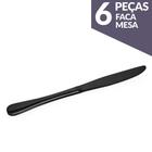 Jogo de Facas Mesa Aço Inox Preto 6 Peças Gourmet Mix