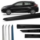 Jogo de Friso Lateral Yaris 2018 a 2020 PCD Facão Azul Branco Prata Preto Com Grafia Tipo Borrachão