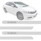 Jogo De Frisos Laterais Porta New Civic Branco Taffeta Promo