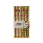 Jogo de Hashi/Palito de Bambu Decorado com 10 Pares