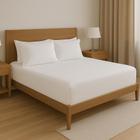 Jogo De Lençol 400 Fios Percal Poliéster Liso Toque Macio com Elástico Diversos Tamanho Solteiro Casal Queen King Size
