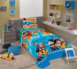 Jogo de Lençol Cama Solteiro Menino Mickey Infantil Com Elástico 3 Pecas - Lepper