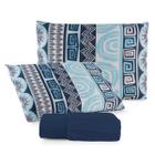 Jogo de Lençol Casal C/ Elástico Malha 100% Algodão 03 Pçs Estampado