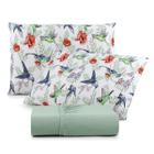 Jogo de Lençol Casal C/ Elástico Malha 100% Algodão 03 Pçs Estampado