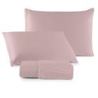 Jogo de Lençol Casal King 03 Pçs C/ Elástico Malha 100% Algodão Liso