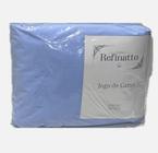 Jogo de Lençol Casal Padrão 3pçs 100 Algodão 200 fios com elástico e ponto palito nas fronhas