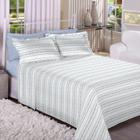 Jogo de lençol de cama queen size tresor percal 300 fios 100% algodao com 4 peças