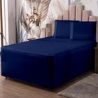 Jogo de Lençol Luva Casal Conjugada Veste Colchão e Box Malha 3 Peças