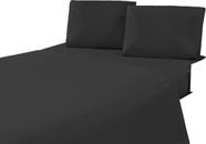 Jogo De Lençol Para Cama King E Super King 4 Peças Cor Preto - Shopping Home