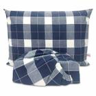 Jogo De Lençol Solteiro Elástico Algodão Pol Xadrez Listrado 2 Peças