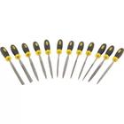 Jogo de limas agulha com cabo, com 12 peças, VONDER