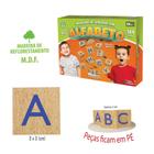 Jogo de Madeira Brincando de Aprender com o Alfabeto 144 peças com letras maiúsculas e minúsculas - Pais e Filhos