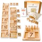 Jogo de matemática de tabuleiro Counting Pegs Little Bud Kids com cartões flash