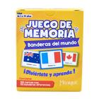 Jogo de Memória Flags of the World, espanhol, 100 peças, 50 pares - Menique