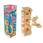 Jogo de mesa caiu perdeu torre de madeira jenga 54 peças pais e filhos