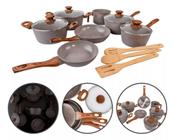 Jogo De Panelas 10 Peças Indução Revestimento Cerâmico Mimo Style Grafito