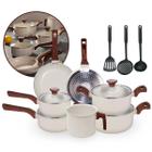 Jogo de Panelas 10 Peças Premium Revestimento Cerâmico Indução Antiaderente Mimo Style