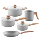 Jogo de Panelas Brinox com Revestimento Antiaderente Cerâmica 5 Peças Ceramic Life Gris Cinza