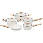 Jogo De Panelas de Indução 5 Peças Revestimento Ceramic-flon Vanilla MTA